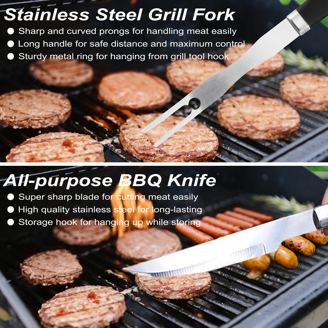 POLIGO skewers loaded with kabobs showing even cooking and presentation