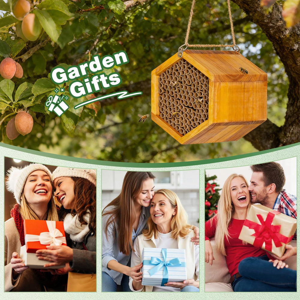 POLLIBEE lifestyle shot in an orchard to attract gentle pollinator bees