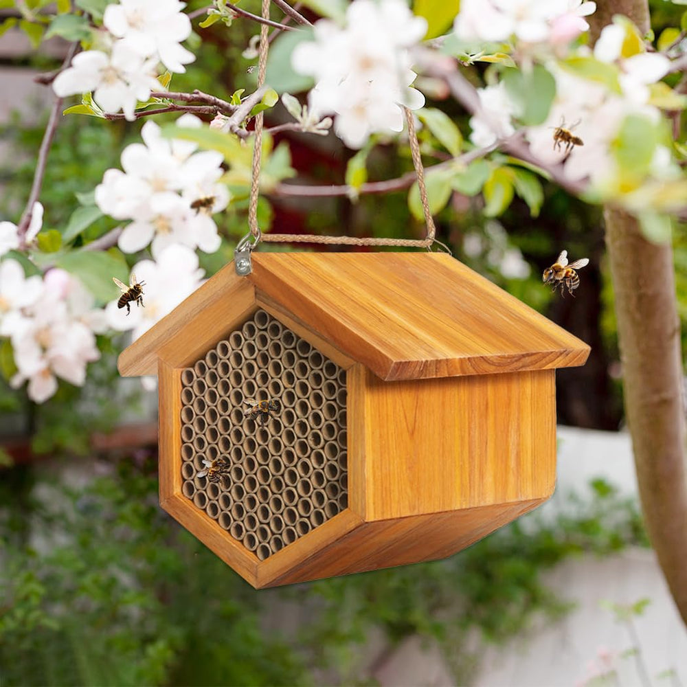POLLIBEE detailed shot of 5/16 inch tube ends for easy mason bee occupancy benefit