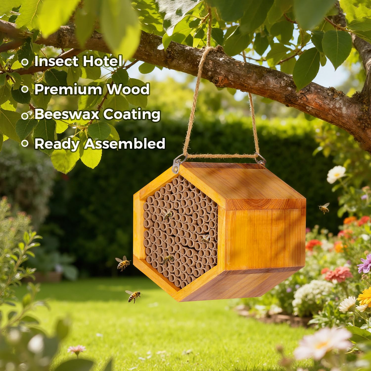POLLIBEE close-up of beeswax-coated surface for long-lasting protection