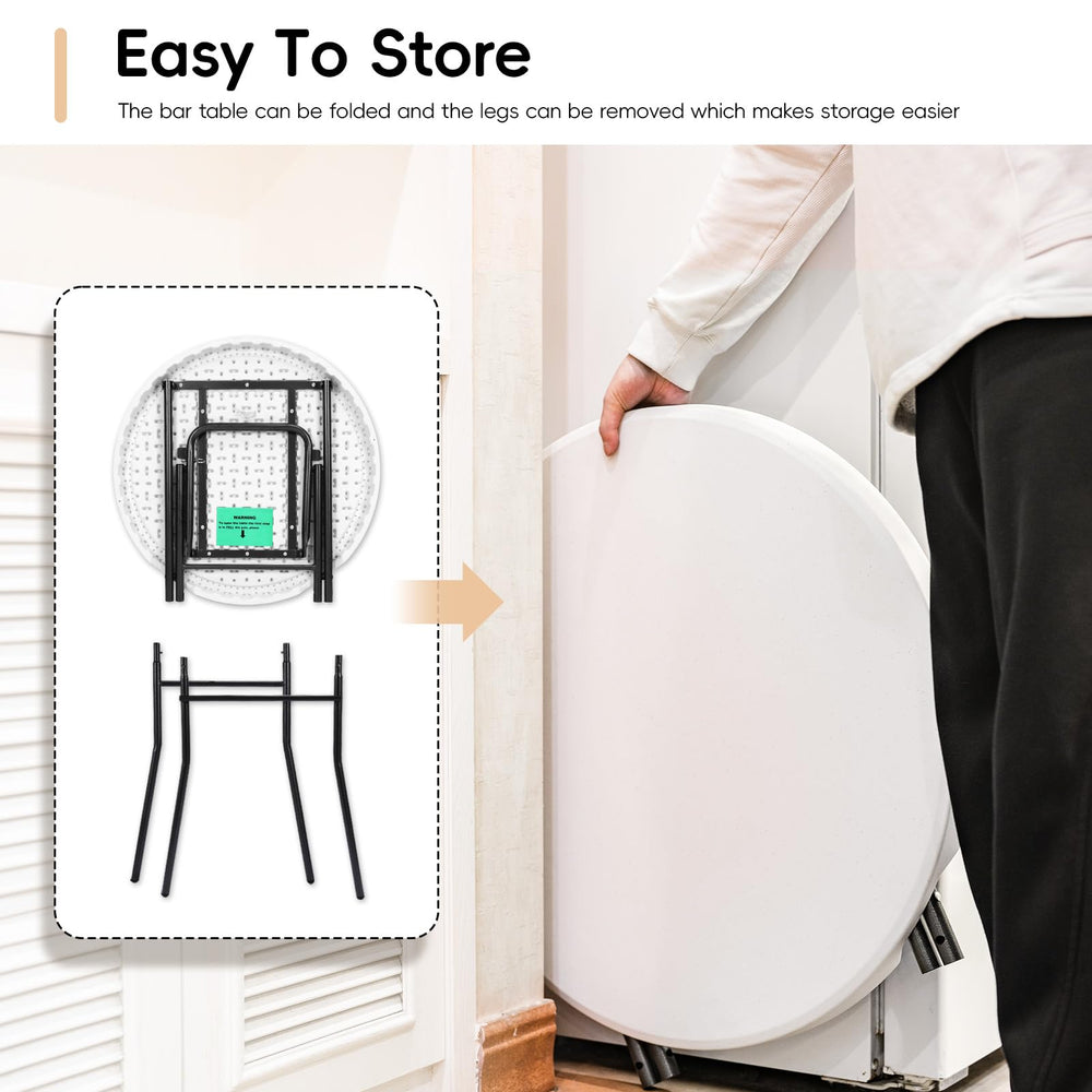 pollilar legs and locking detail demonstrating powder-coated steel stability and safety