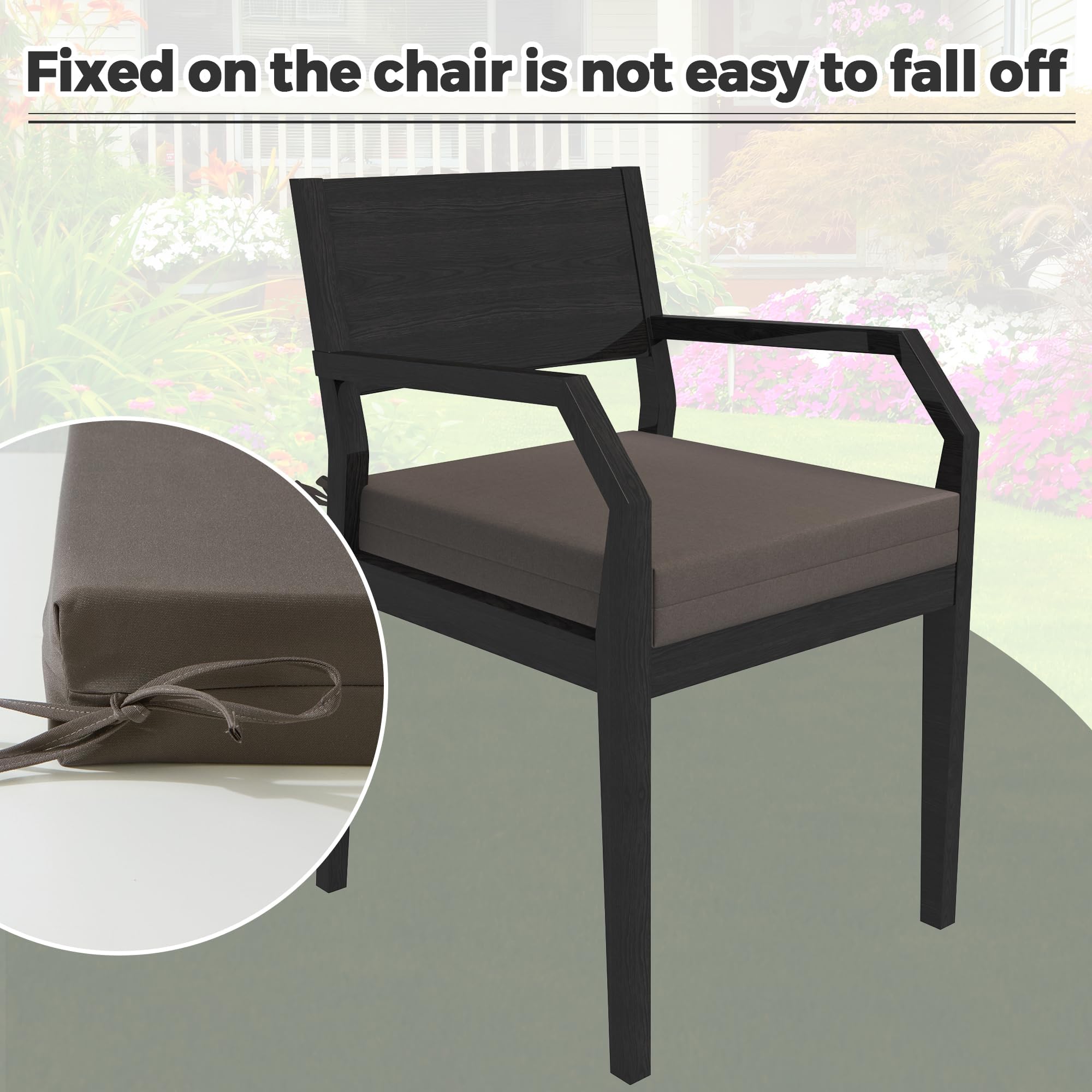 Polyaround cushions in outdoor patio setting showing usage and benefit: stylish comfortable seating