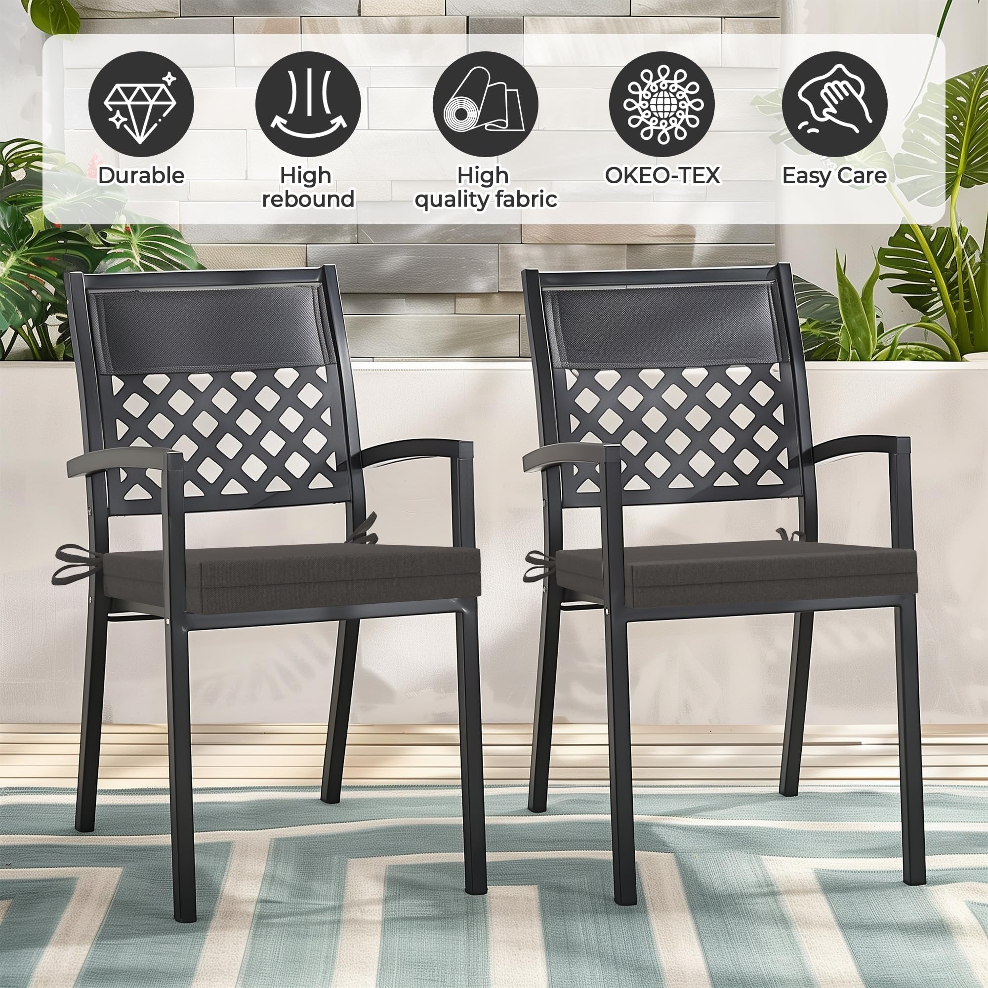 Polyaround cushion next to chair for scale showing fit and benefit: clear size comparison