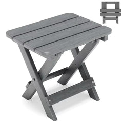 Polyhouz front view patio table showing compact design and benefit of space-saving