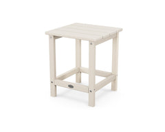 Polywood Long Island side table front view shows stable surface and sand finish benefit