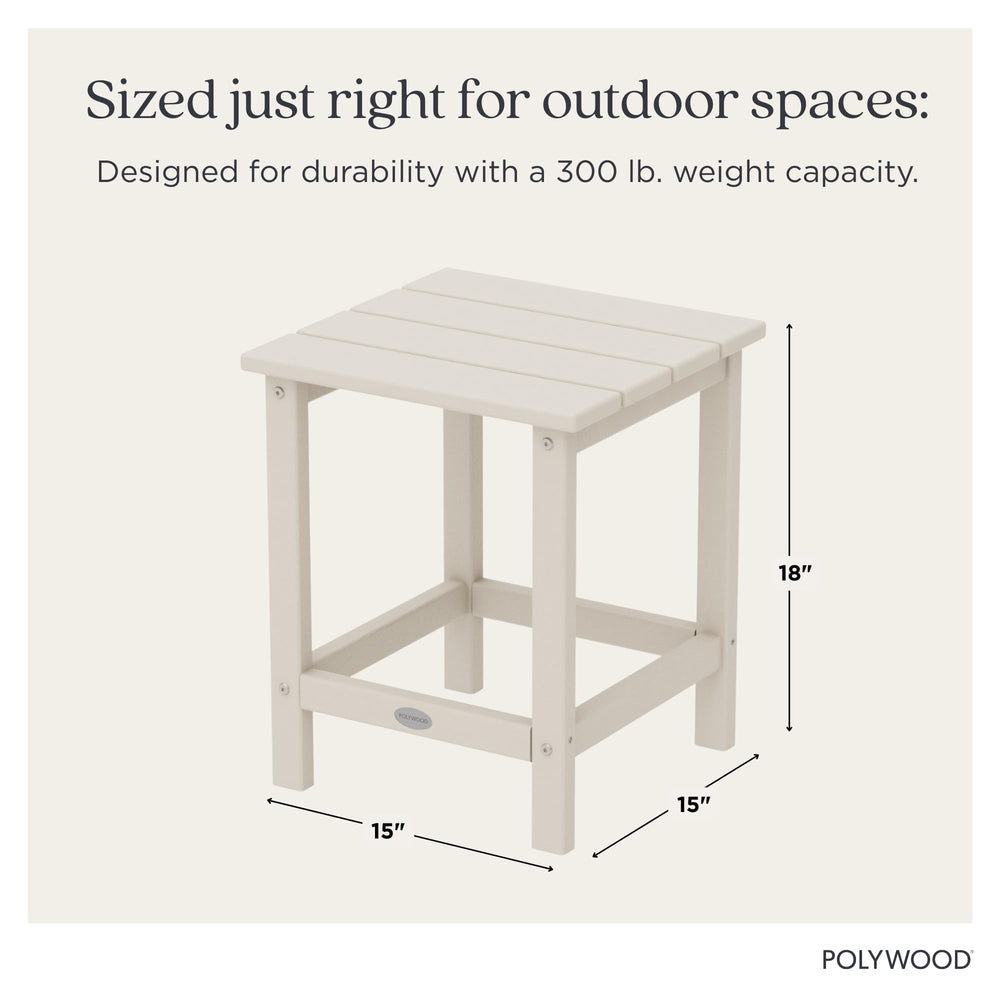 Polywood Long Island leg and joint detail showing sturdy construction and rust-resistant hardware