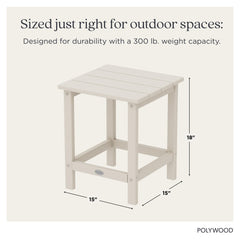 Polywood Long Island leg and joint detail showing sturdy construction and rust-resistant hardware