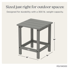 POLYWOOD detail of stainless steel hardware highlighting corrosion-resistant strength