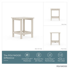 Polywood Long Island top close-up highlighting smooth recycled-HDPE surface and durability