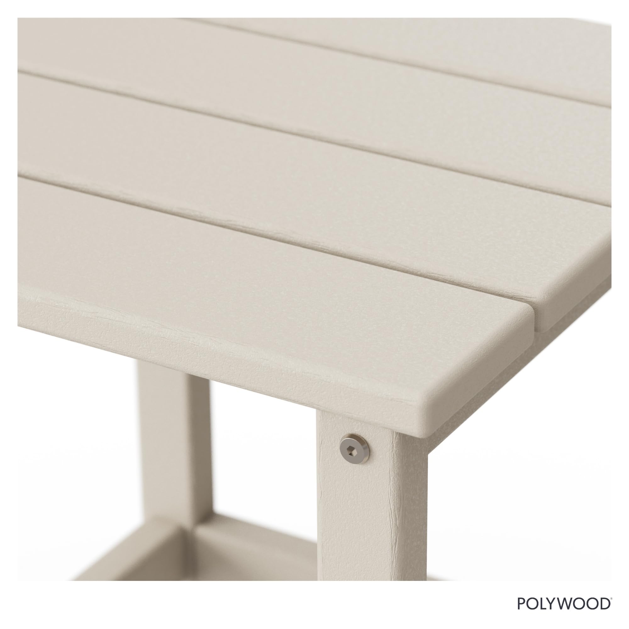 Polywood Long Island staged on coastal deck demonstrating salt-spray resistance and longevity