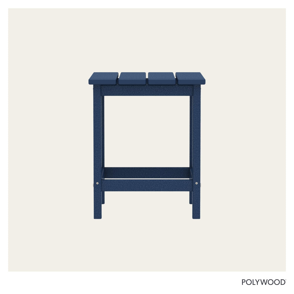 Polywood scale comparison with outdoor chair showing compact dimensions benefit