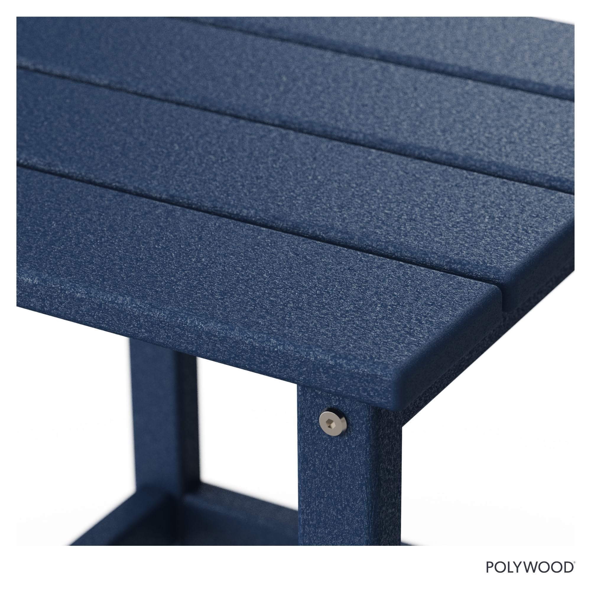 Polywood textured finish detail demonstrating durable, low-maintenance surface