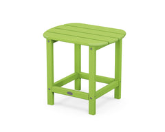POLYWOOD lime side table front view showing sturdy all-weather design and curb appeal