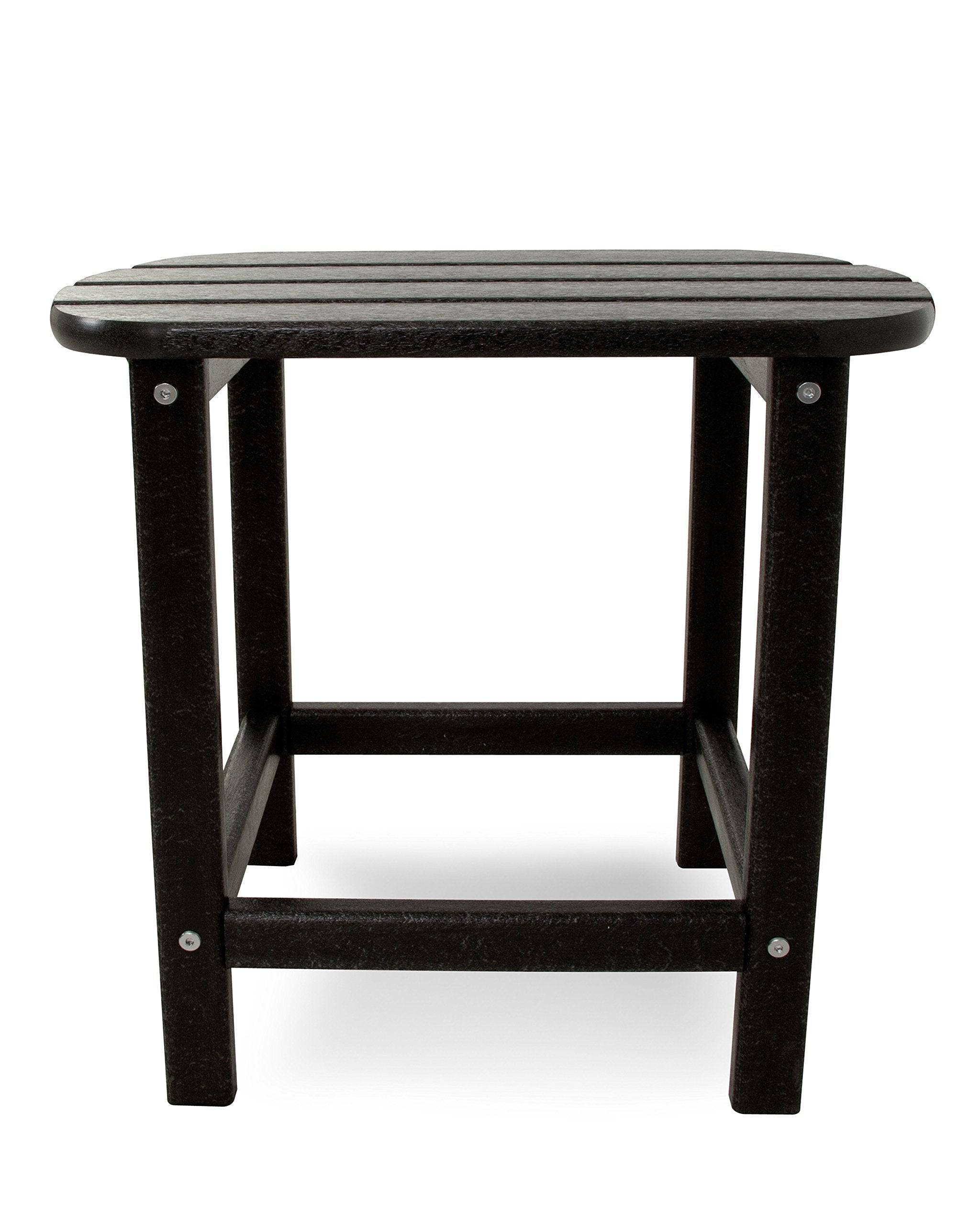 Polywood South Beach black side profile showing stable construction and finish