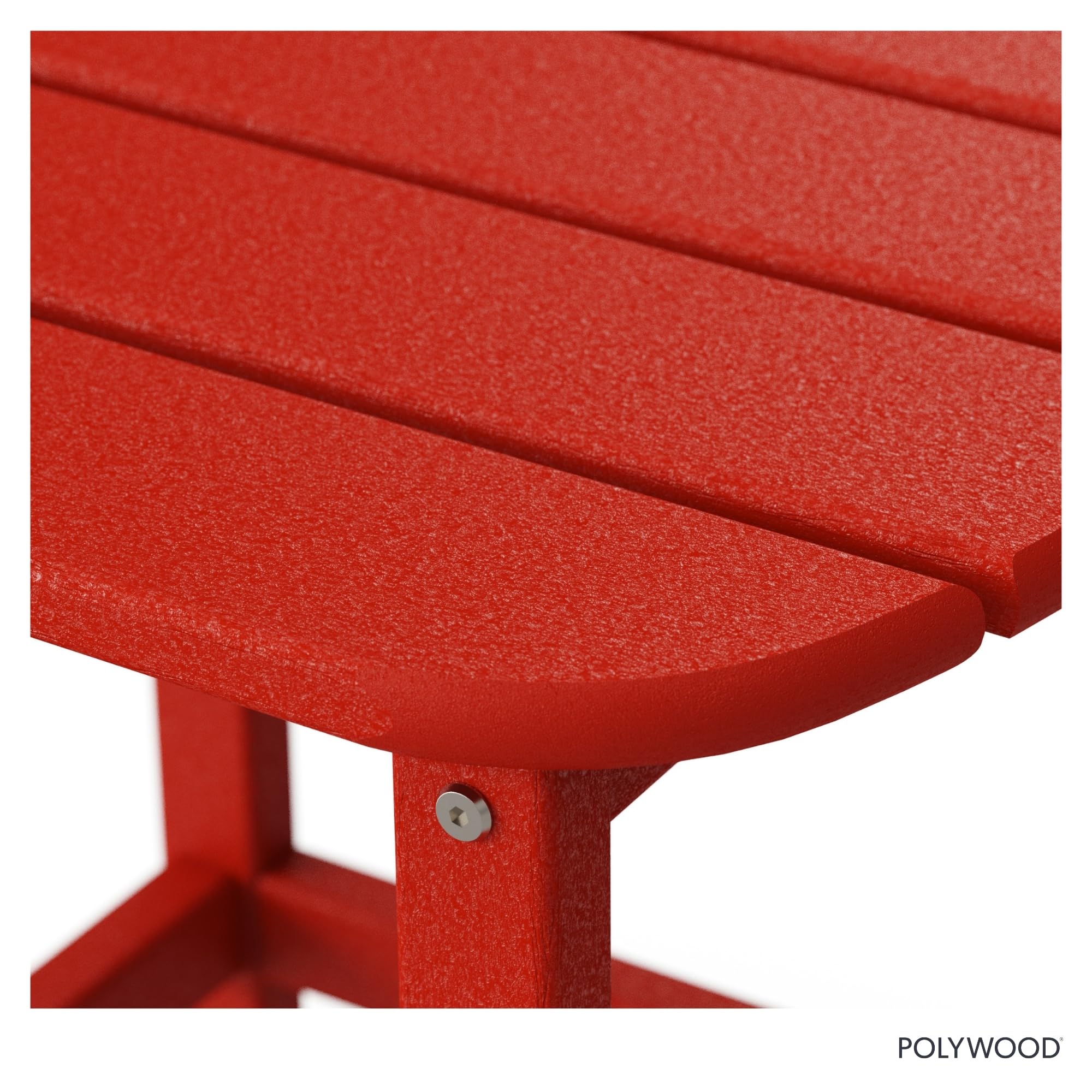 POLYWOOD patio lifestyle scene displaying coordinated outdoor setup and convenience