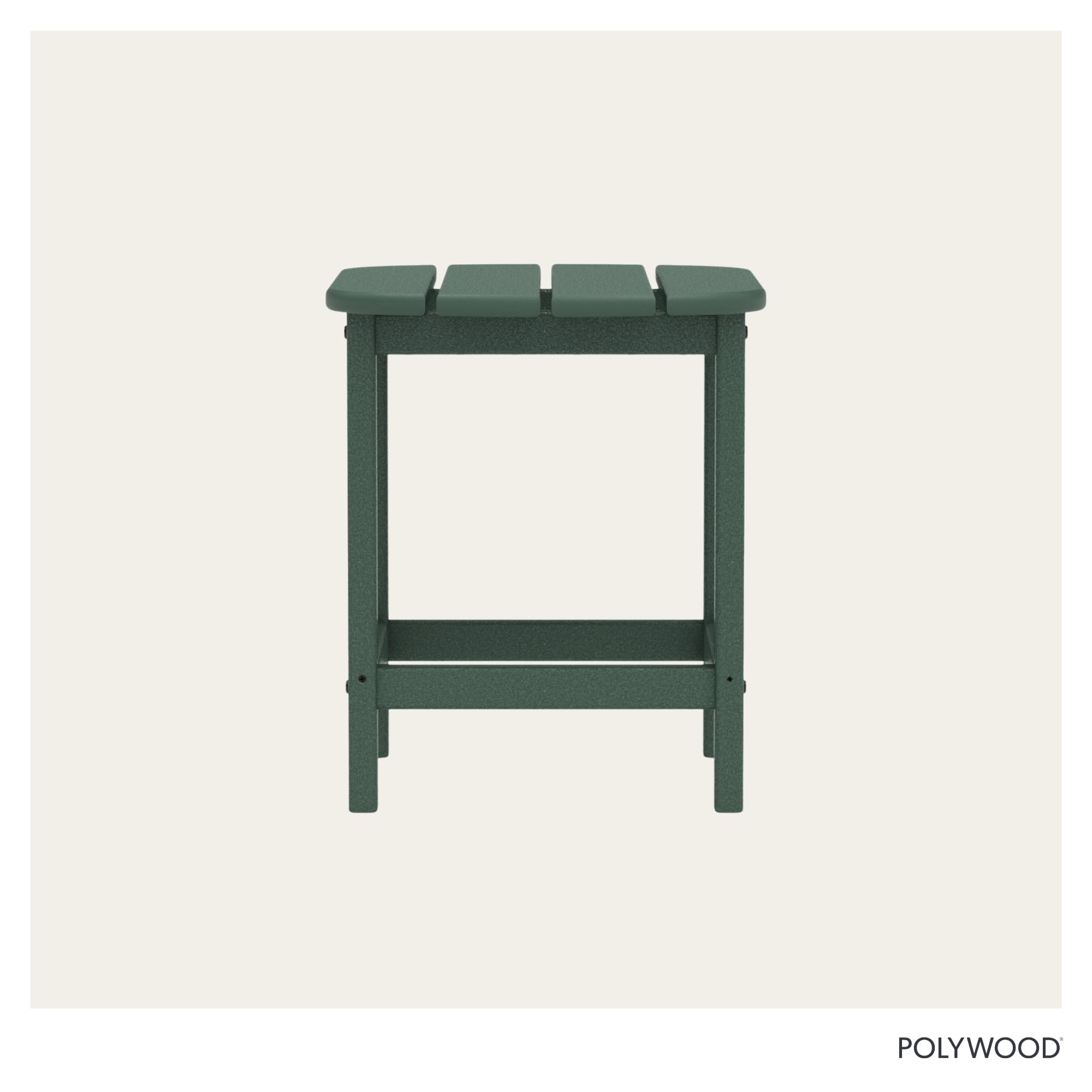 POLYWOOD table near pool demonstrating water-resistant performance and low maintenance