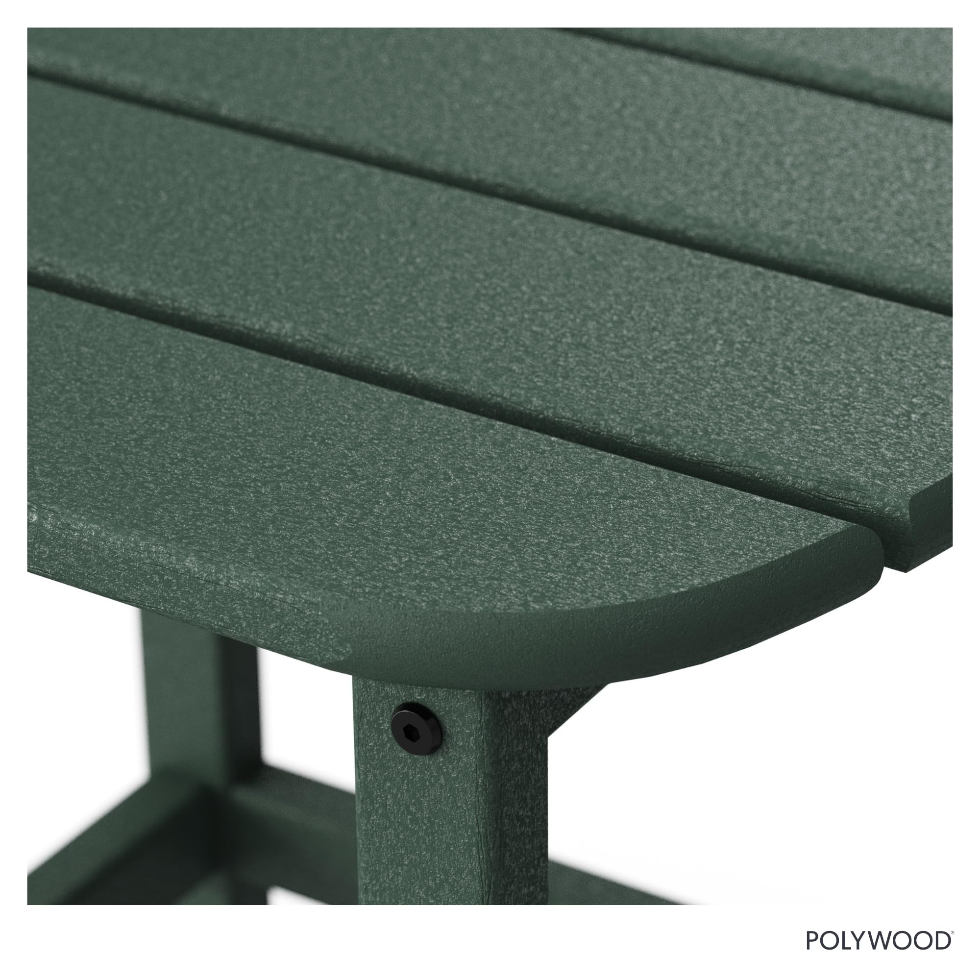 POLYWOOD table with wine spill to show stain resistance and easy cleanup