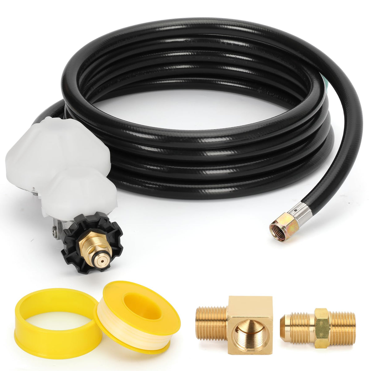 Pomeade front packaging showing complete 12ft hose kit and regulator for safe connection