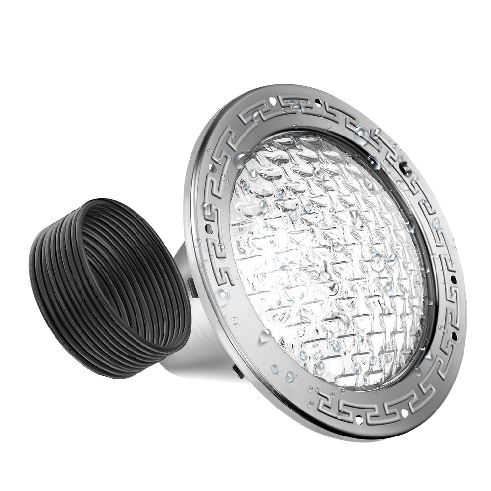 Pomeade front view packaged showing the 10-inch light and benefits of easy replacement