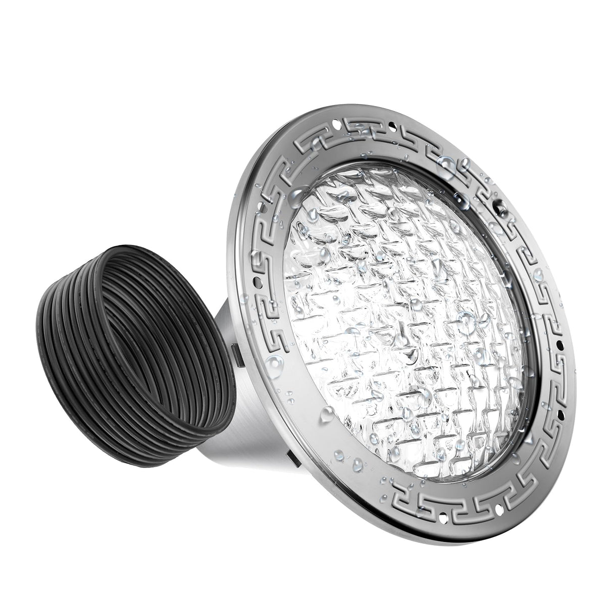 Pomeade front view packaged showing the 10-inch light and benefits of easy replacement
