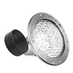 Pomeade front view packaged showing the 10-inch light and benefits of easy replacement