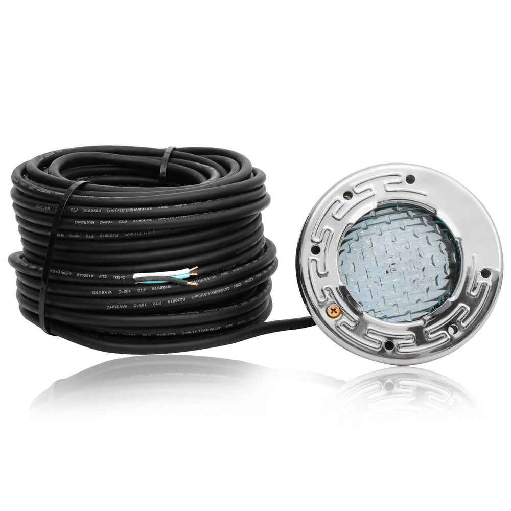 Pomeade front view spa light showing faceplate and clear illumination benefit