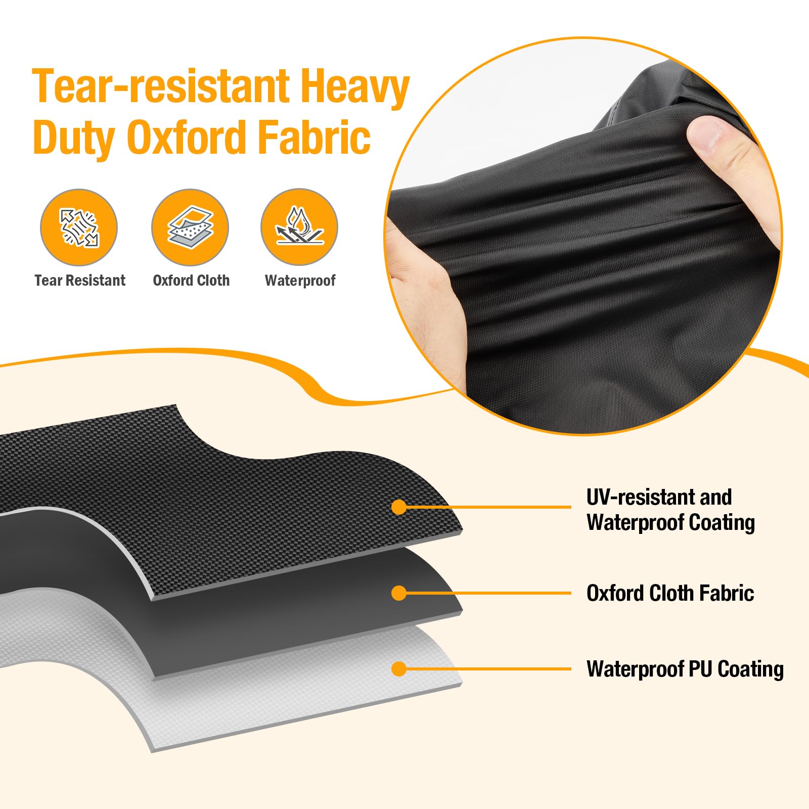 POMER adjustable drawstring and click-close straps for secure fit