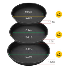 Pomeyard size comparison of small, medium, large molds for planning garden layouts