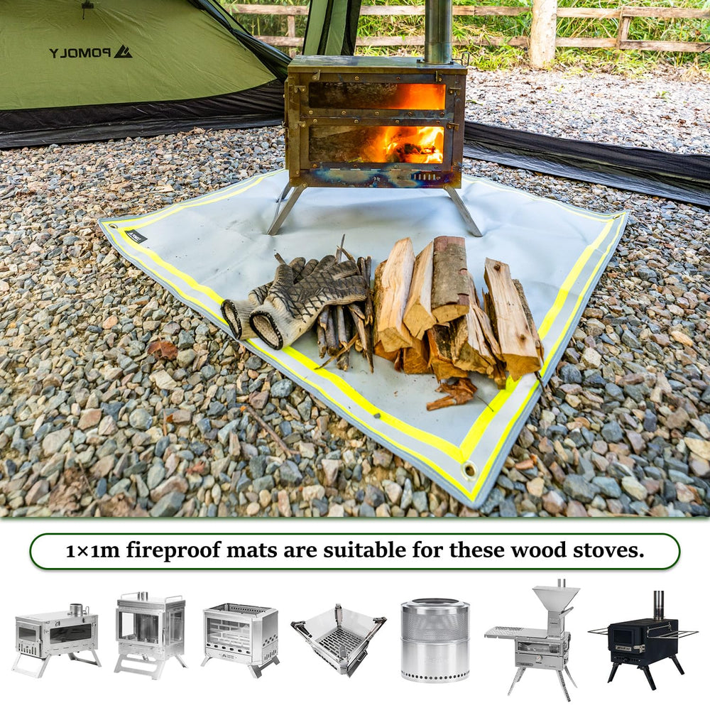 POMOLY folded mat inside storage bag for compact transport and camping convenience
