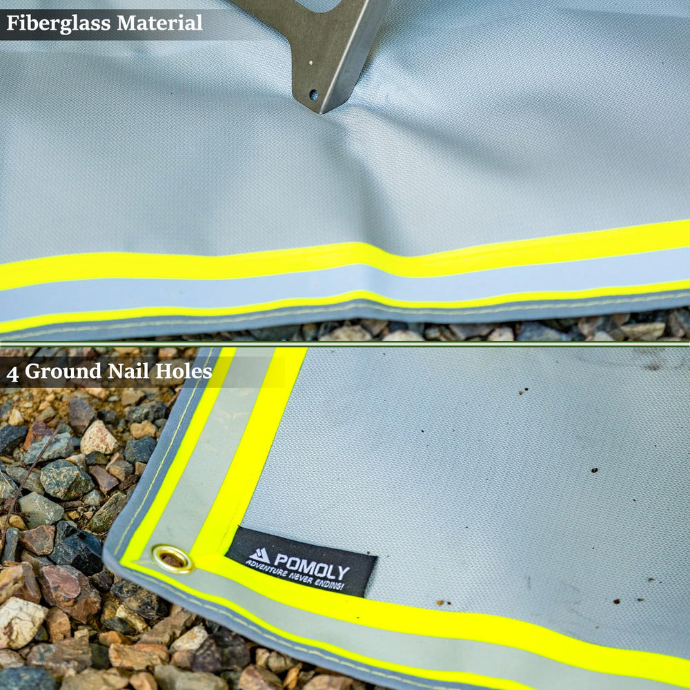 POMOLY mat next to ruler illustrating 39.4-inch size for proper fit decisions