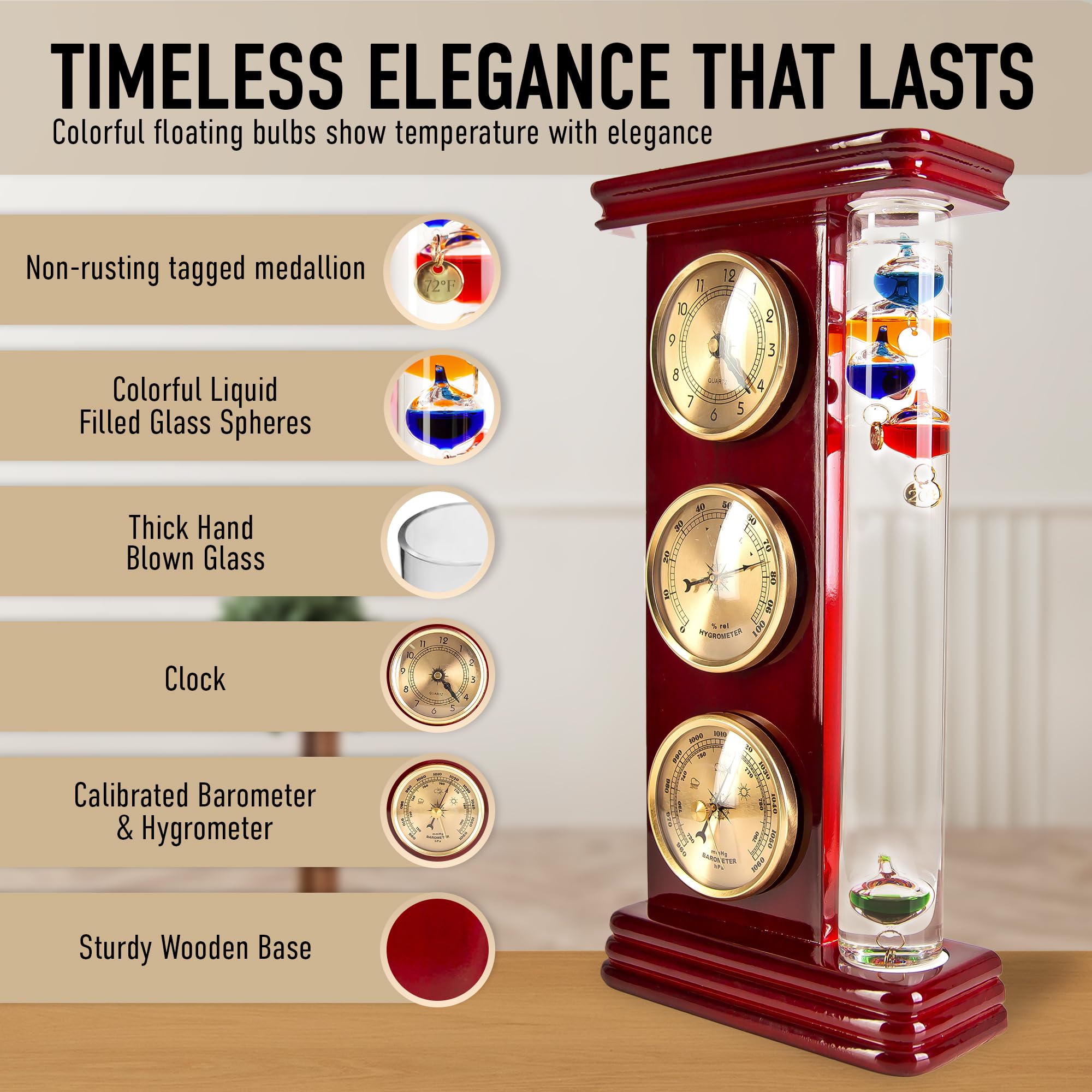 POMPOJUNGLE hygrometer and quartz clock together for monitoring humidity and precise time