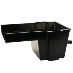 POND BOSS front view of spillway showing clean throat and even outlet for smooth flow