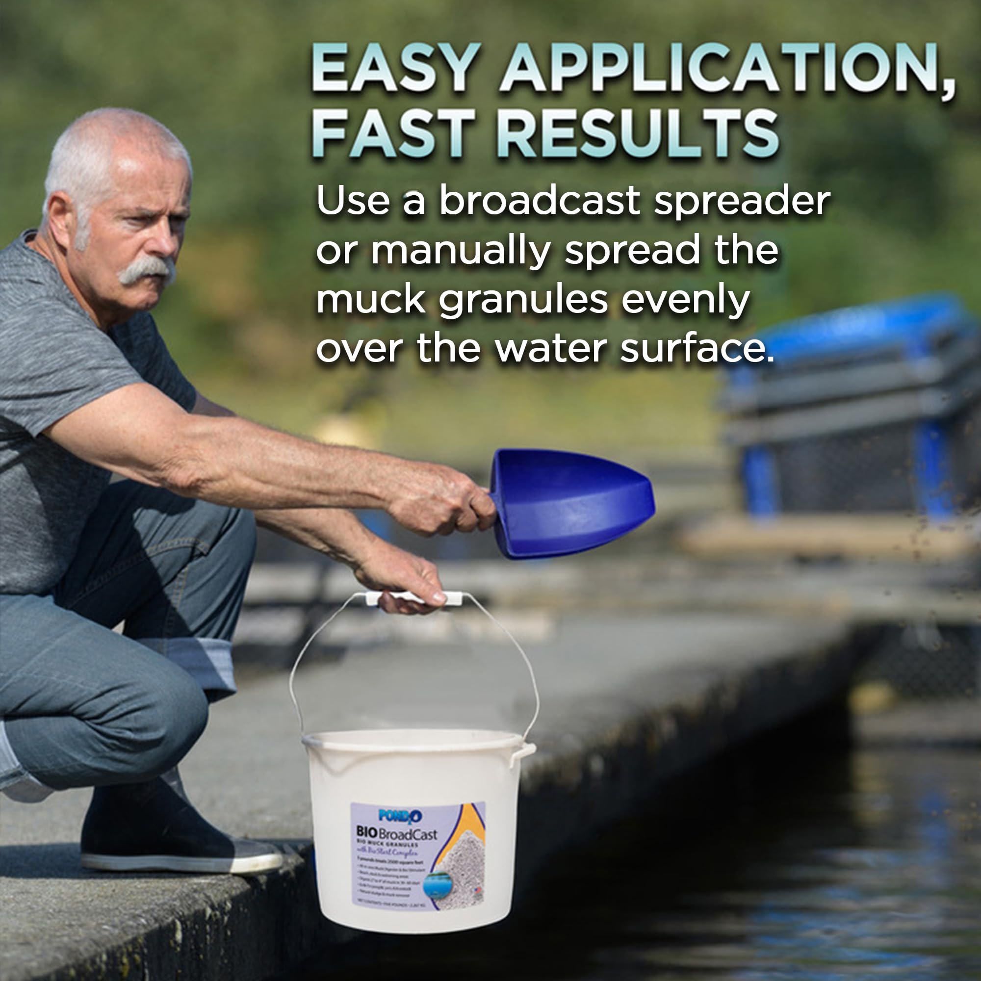 Pond2O label and directions detail providing safe, easy usage guidance