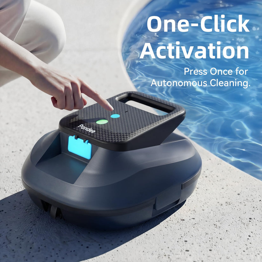 Pondee X2 on charging dock showing rapid 3.3‑hour recharge readiness benefit