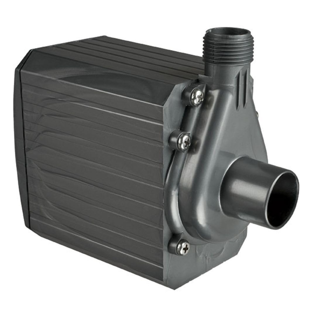 PONDMASTER front view showing compact pump and outlet for easy installation
