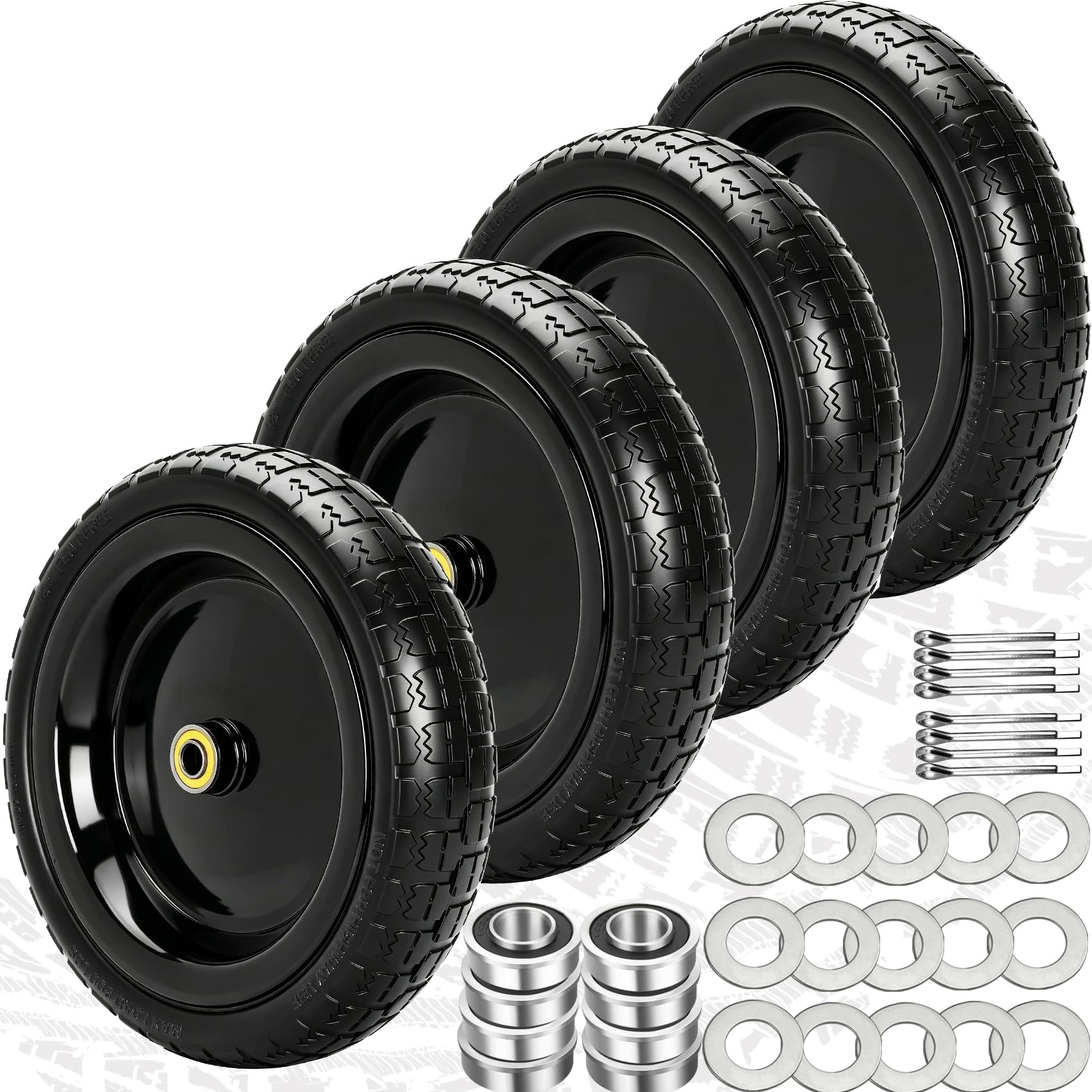 Pontuss 13" front face showing steel rim and polyurethane tread for durable replacement