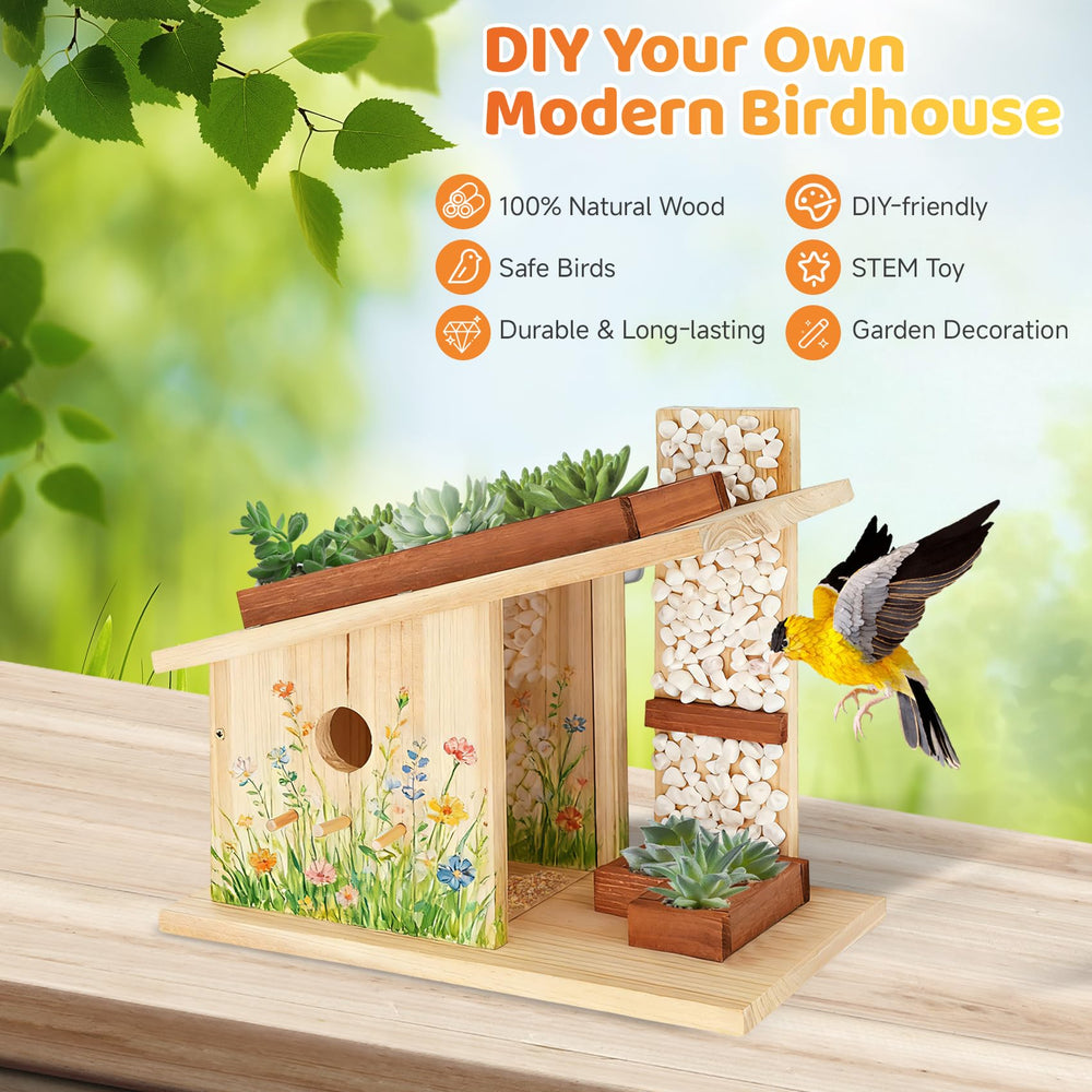 Pontuss birdhouse mounted on porch illustrating outdoor placement benefit