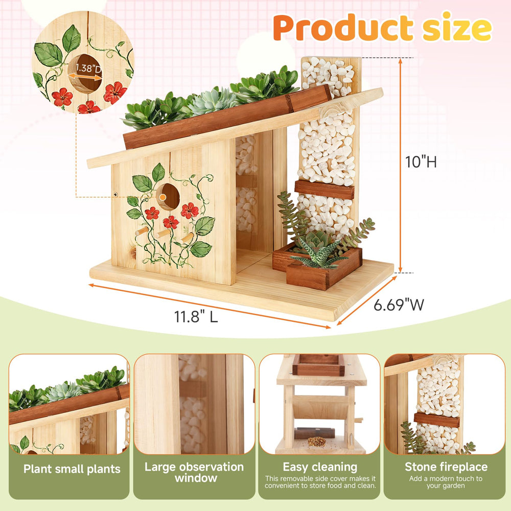 Pontuss paint set and brushes ready to customize birdhouse colors and patterns