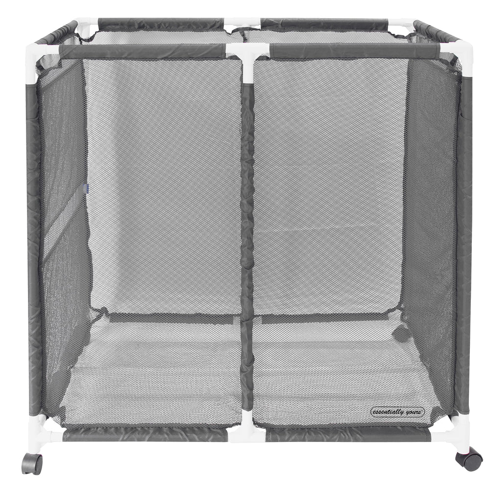 Pool Bins side profile assembled showing capacity for floats and noodles benefit