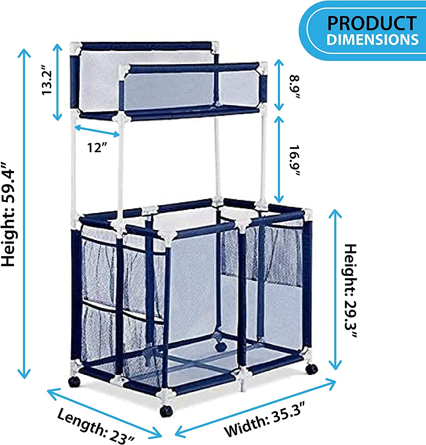 Pool Bins noodle rack detail keeping noodles accessible and untangled