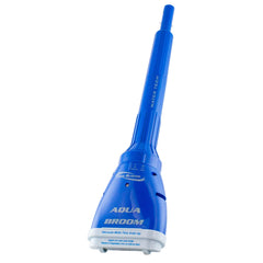POOL BLASTER Aqua Broom front view showing compact handheld cleaner with strong suction