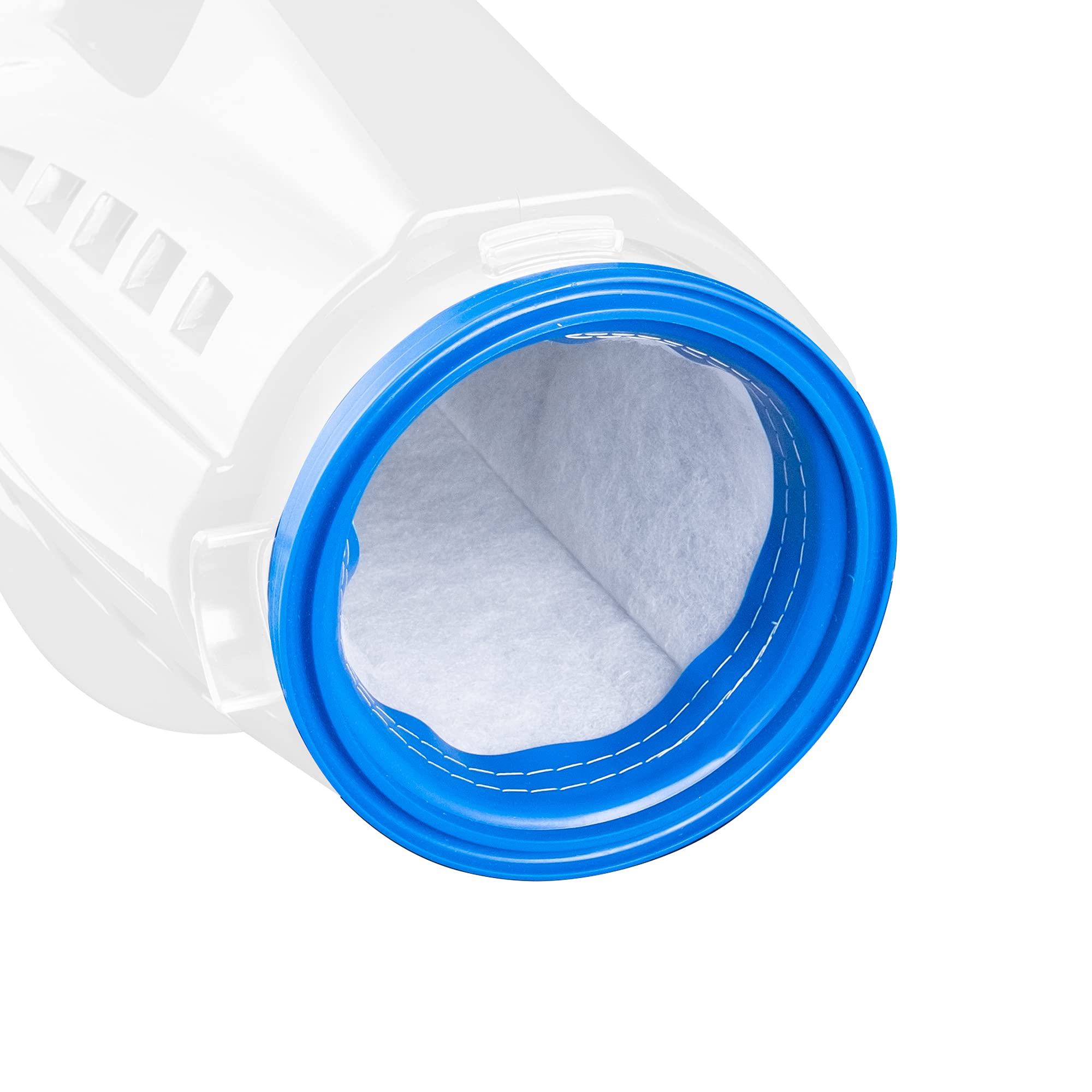 POOL BLASTER inside bag loaded with leaves and sand showing strong debris capture