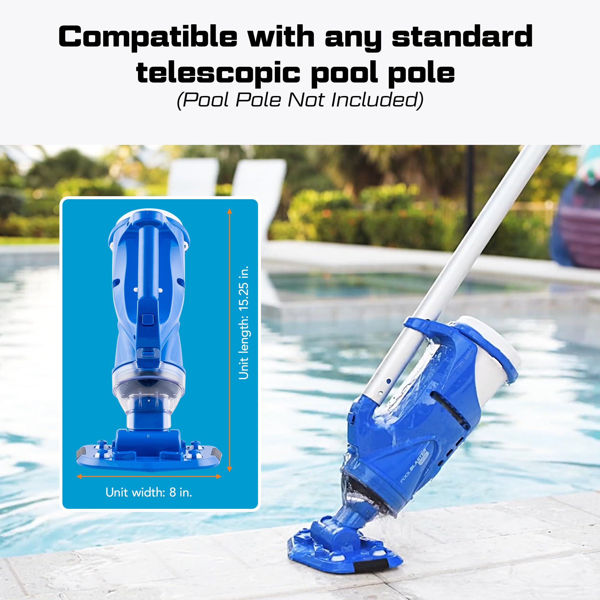 POOL BLASTER Catfish Gen 2 cleaning a spa in lifestyle scene for quick on-demand upkeep