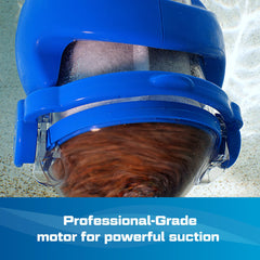 POOL BLASTER Max CG debris chamber open to show 0.287-gallon capacity and easy emptying