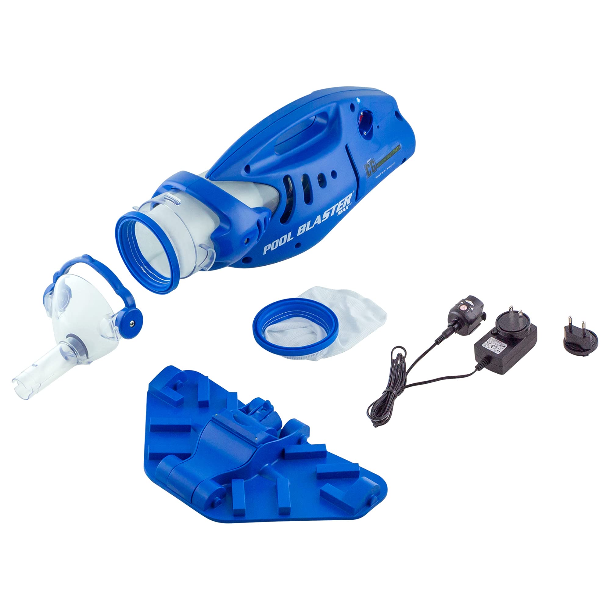 POOL BLASTER Max CG underwater suction action capturing silt and leaves effectively