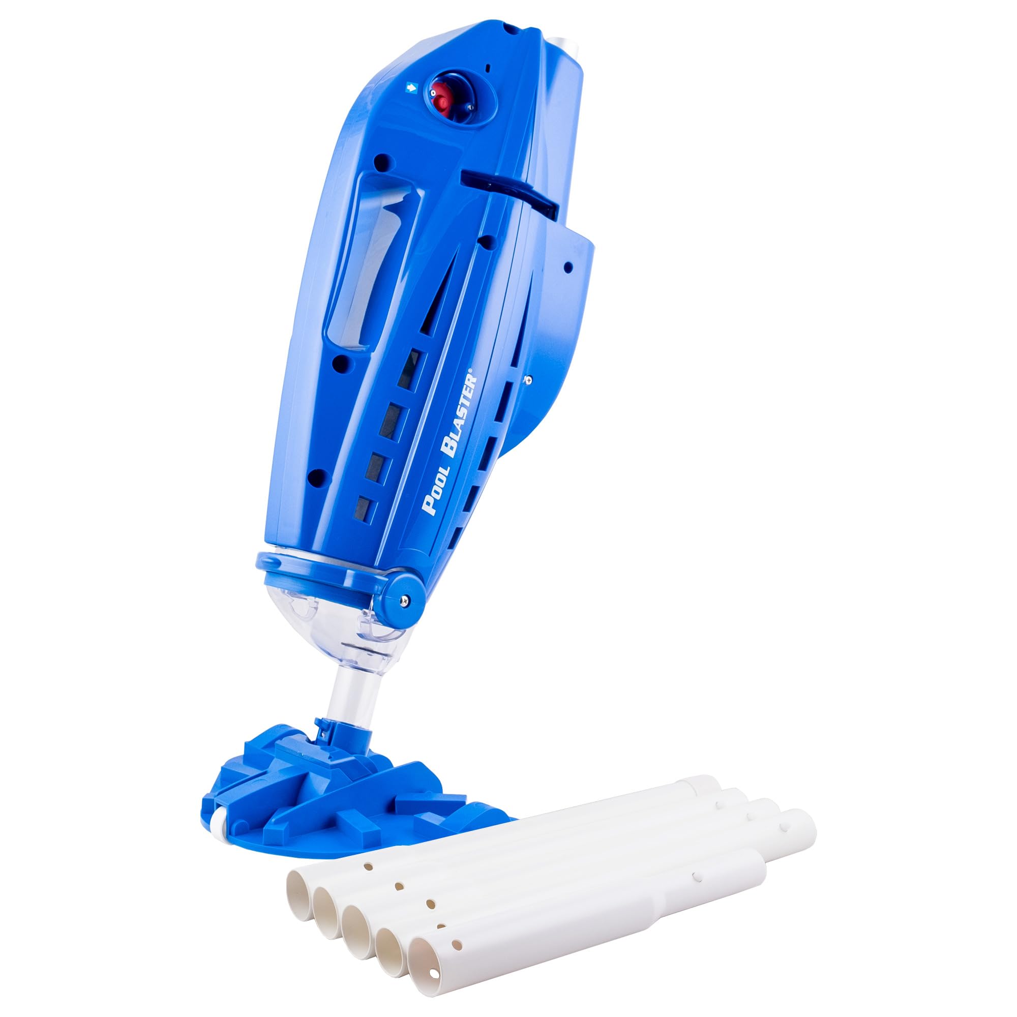 POOL BLASTER front view showing vacuum design and fast cleaning benefit