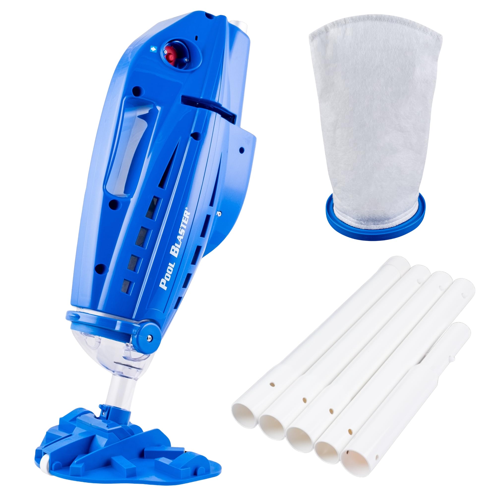 POOL BLASTER front view of Millennium cordless vacuum showing compact design and portability