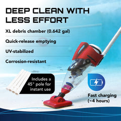 POOL BLASTER Pulse 7.5-inch vacuum head detail for efficient debris pickup