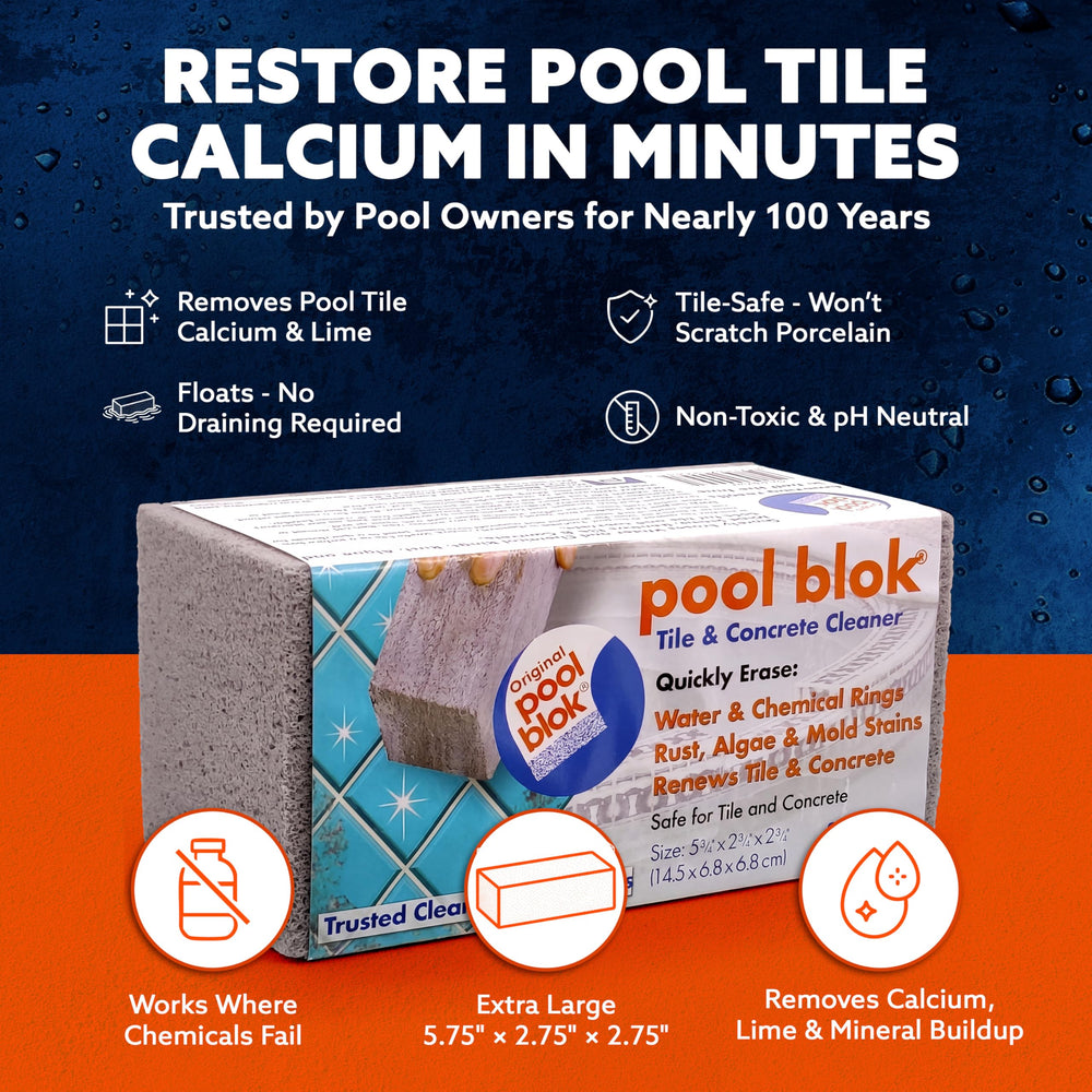 Pool Blok pumie close-up grain texture highlighting abrasive cleaning action