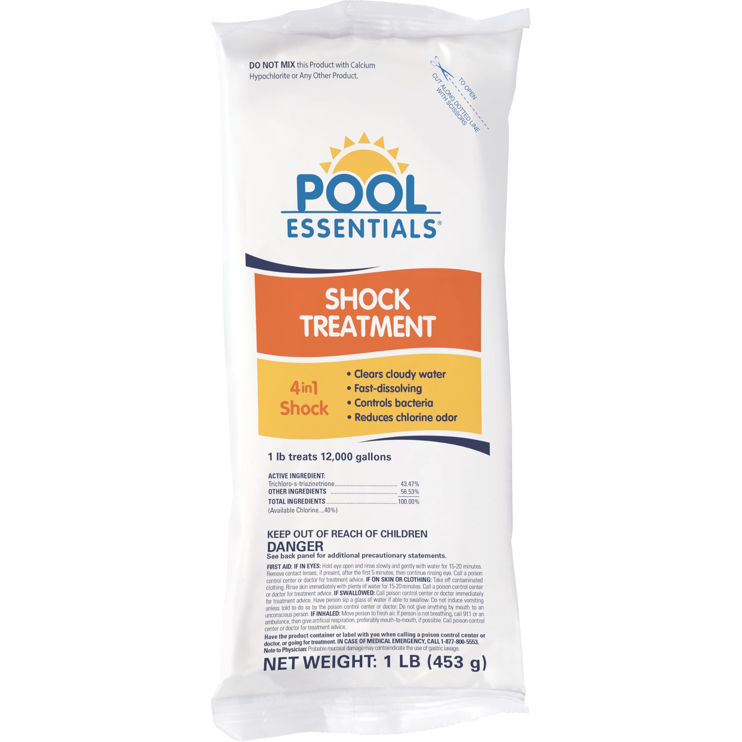 Pool Essentials granular texture close-up showing fast-dissolving particles